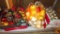 Glass and other Christmas bulb ornaments in a variety of styles.