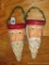 Two hanging Santa display vases, each approx. 12