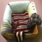 Crocheted throws or scarves, runner up to 10'.