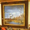 Large rustic framed oil on canvas painting featuring ducks, signed Pittman. Measures 46 in. x 44.5