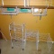 Closet and cabinet organizers including rolling wire rack that stands 30