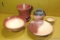 Six pcs. fuchsia colored pottery by Irene Gimeno including bowls, planter, more. All pieces in good