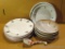 Thirteen hand made ceramic dinnerware pieces by Irene Gimeno. All pieces appear in good condition.