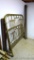 Pretty antique brass bed frame is in good condition. Headboard measures 55