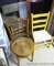Antique school desk; wicker seated chair is a smaller size and quite cute; bentwood chair with