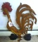 Great cast metal rooster stands 28