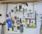 No shipping. Pieces and parts are currently located on a pegboard, including lamp parts, acrylic