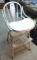 Really cool old high chair is still sturdy and in overall good condition.