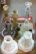 Milk glass, marble and other candle sticks up to 8