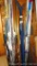 Nice bunch of cross country skis and poles for the family. Fischer 190 with Salomon bindings,