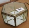 Beveled glass trinket box with mirrored bottom is 7