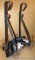 Two barn board and wrought iron wall mount plant hangers, 13