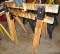 Pair of sawhorses, plus brackets for two more. Sawhorses are 44