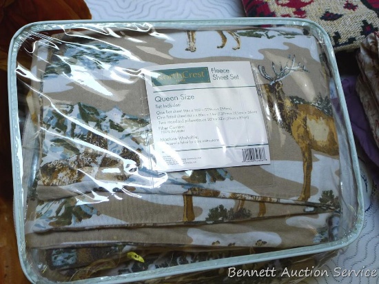 NorthCrest queen size fleece sheet set.
