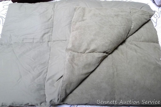 82" x 62" down comforter is in good condition.
