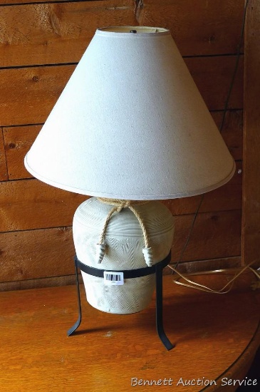 Table lamp stands 28" tall as pictured.