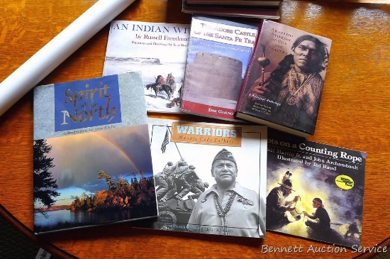 Native American Indian books including The Adobe Castle of the Santa Fe; Arapaho Stories Songs and