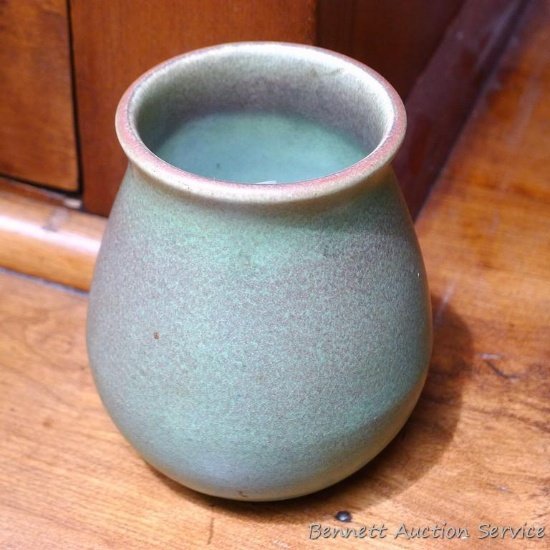 Rookwood pottery with candle is 4-1/2" tall.