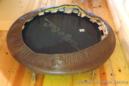 Jog-O-Line exercise trampoline is about 39" across and 8" tall. Looks to be in good condition.