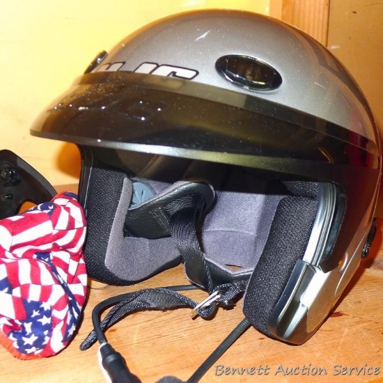 HJC CL-33 size Medium helmet with microphone, speaker, two visors.