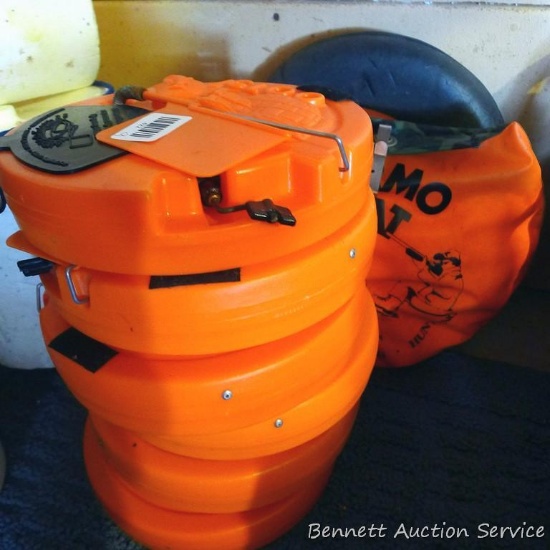 Six Igloo Thermal Tip-ups; plus a Thermo seat, a Frabill bucket seat; more.