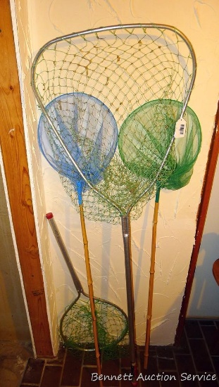 Frabill landing net is 5', plus smaller landing net and two butterfly nets.
