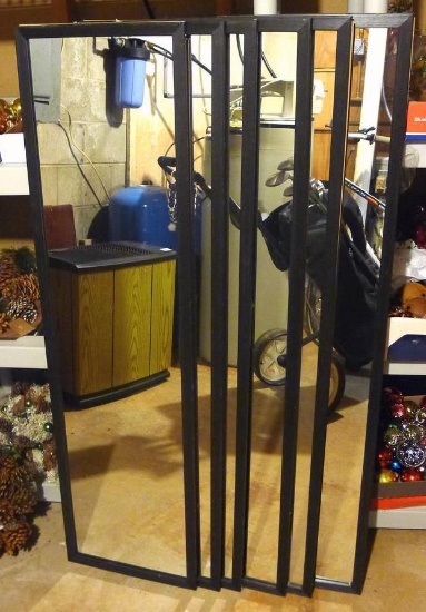 Six framed mirrors are each approx. 13" x 48". All in good condition.