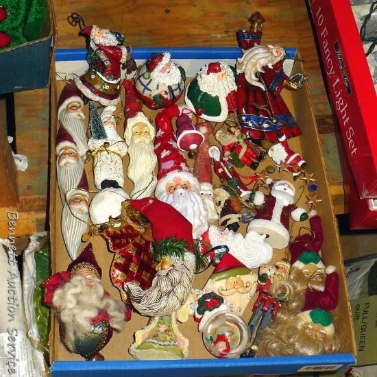 Variety of Santa ornaments up to 6".