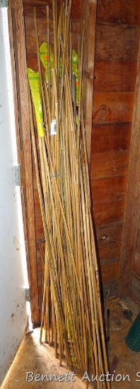 Nice bundle of 5' and 6' bamboo garden stakes.