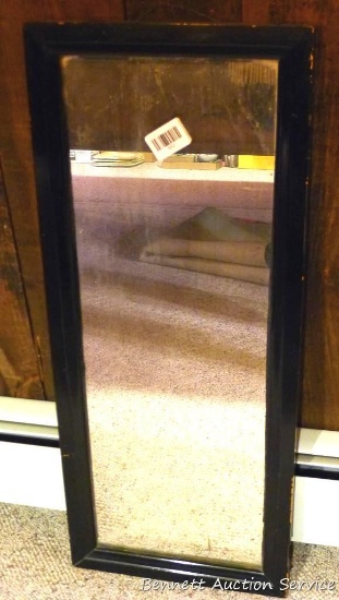 Framed mirror is 30" tall.