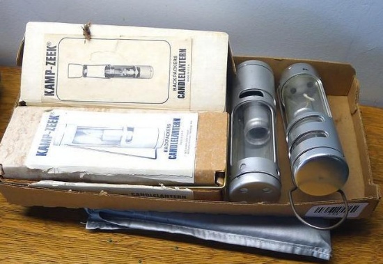 Two Kamp-Zeek backpackers candle lantern.