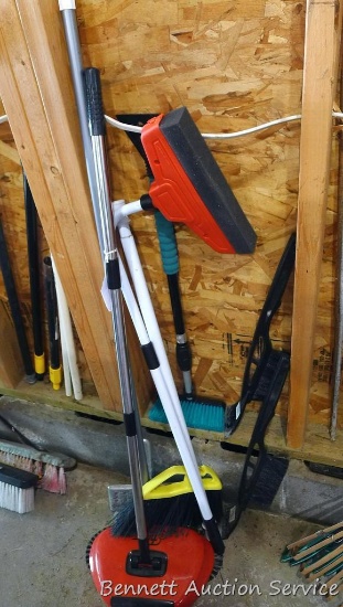 Assorted sweepers and brushes.
