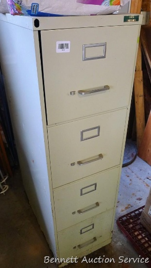4 drawer filing cabinet is 52" high.