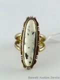 Pretty ring is signed by G. Spencer and marked 'Sterling', size 7-1/2 to 8.