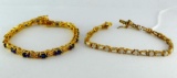 Two very pretty bracelets are each marked '925'. Each open to approx. 7-1/2
