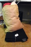 Academy Broadway and other sleeping bags, plus a mattress pad. AB bag looks to be in good condition,