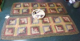 Two quilted table runners are 12-1/2