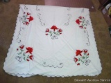 Embroidered table cloth is 110