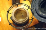 Handlan No 2000 lantern is marked C-O Co St Louis U.S.A. Has been turned in to a candle holder as