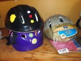 Bell adult Reflex helmet, M/L; plus Snell B90 size L and other bike helmet.
