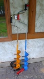 Normark Fin Bore II ice auger, plus another ice auger. Both look to cut a 7