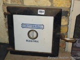 Vintage Universal Electric stove door with thermometer and porcelain face. Has some rust but in