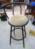 Metal framed stool would be great in a shop or studio. Comfortable padded seat, 31