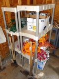 Two rust proof shelving units, each approx 5' x 2-1/2' x 1-1/3'.