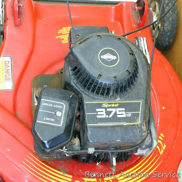 Rally lawn mower has a 3.75 HP Briggs Stratton Proxibid