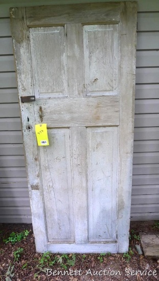 Old raised panel door is 32" x 75".