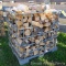 Metal crate filled with mixed firewood. Crate measures approx. 40