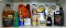 No shipping. Partial containers of diesel treat, WD-40, bar & chain oil, SAE 30 engine oil, SAE 10W