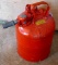 Metal gas tote was made by Underwriters Laboratories Inc. and is 19