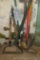 Nice spade shovel with wooden handle; Eagle rake; The Maintainer lawn & garden rake has 22